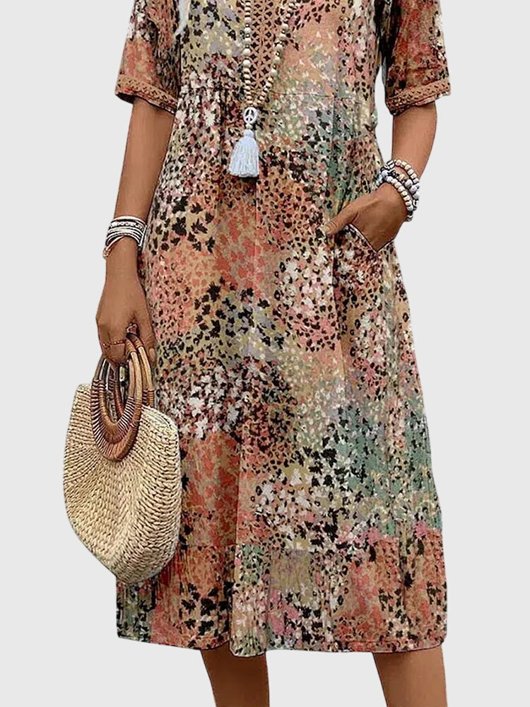 Bella - Vestido midi floral elegante