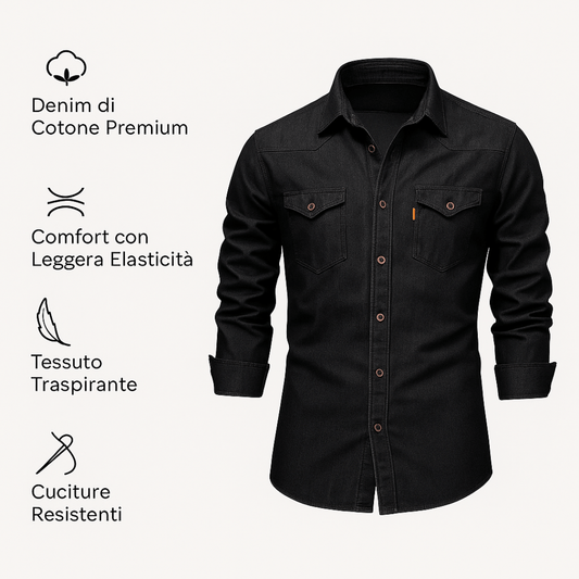 Lorenzo - Camisa de denim di Algodón