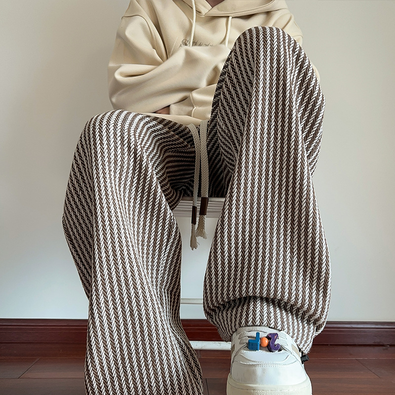 XAVIERA - Pantalones FELPA MODERNI de rayas
