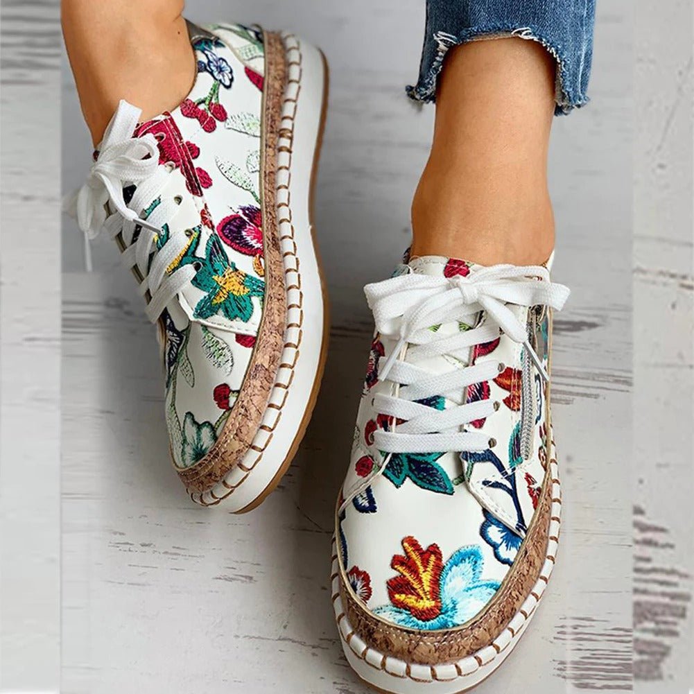 FLORIANA - Zapatillas ortopédicas con Unico Design vintage di Fiori