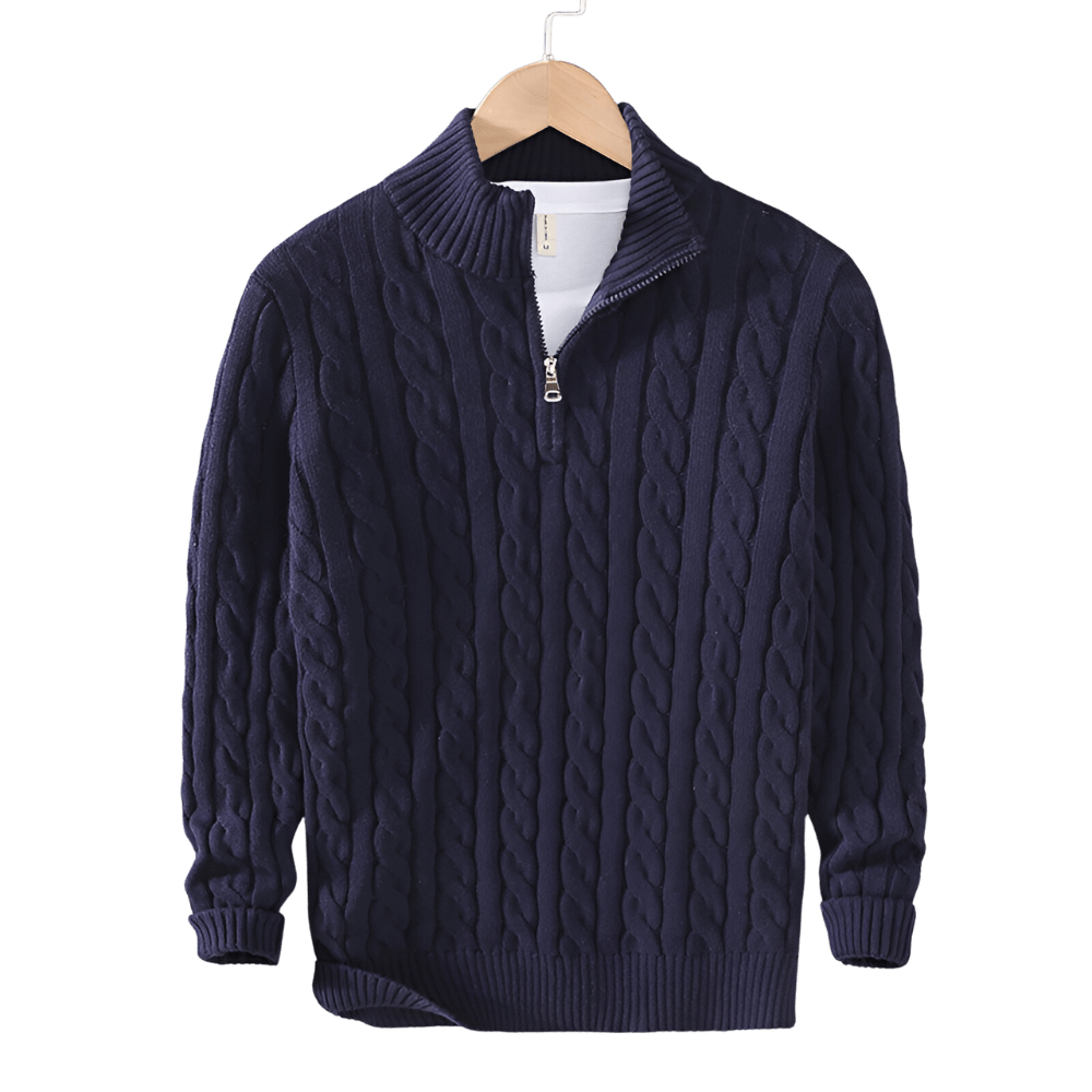 Anthony - Pullover torciglione mezza zip