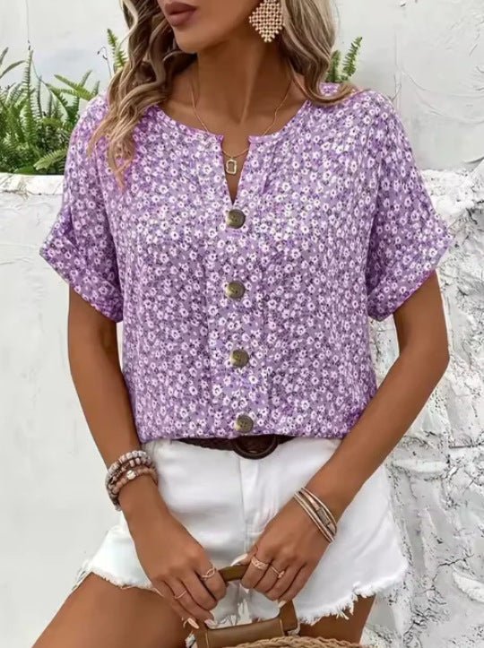 Jelena - Top floral estivo elegante