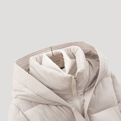 Amara - Chaqueta acolchada con capucha y cinturón