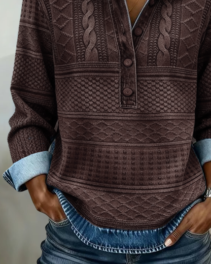 Olivia - Camisa texturizada de estilo vaquero