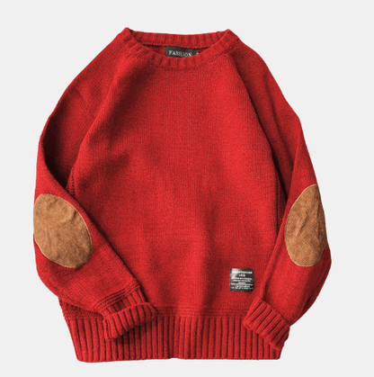 Henry - Maglione de Lana con Toppe sui Gomiti