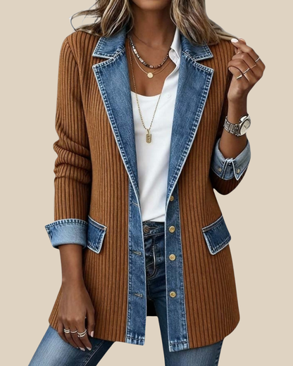 Noa - Chaqueta combinada de estilo vaquero