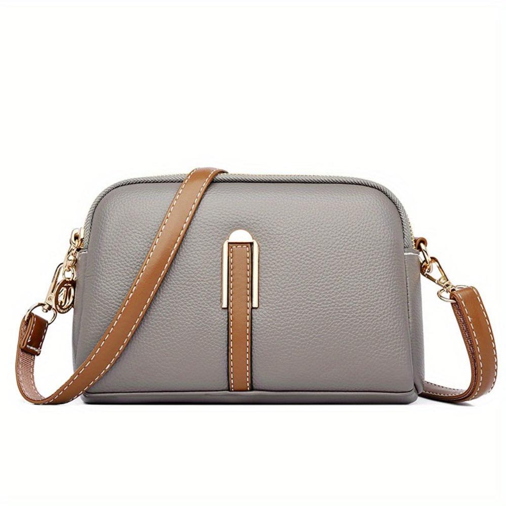 Bolso de spalla con textura "lychee" colorata Míla