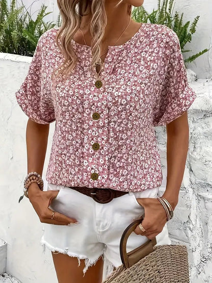 Jelena - Top floral estivo elegante