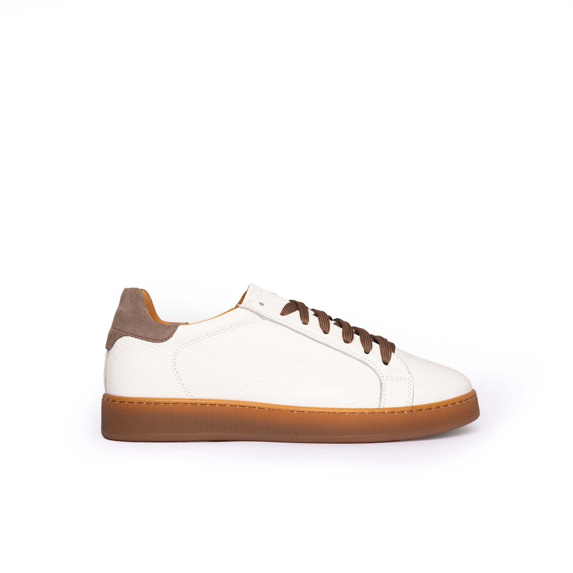 Motion zapatillas BASSE hombre de piel auténtica BOTTALATA suela ámbar