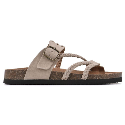 Iria - Sandalias planas trenzadas con hebilla