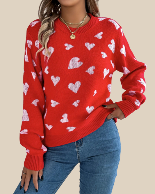 Alma - Jersey de punto con corazones