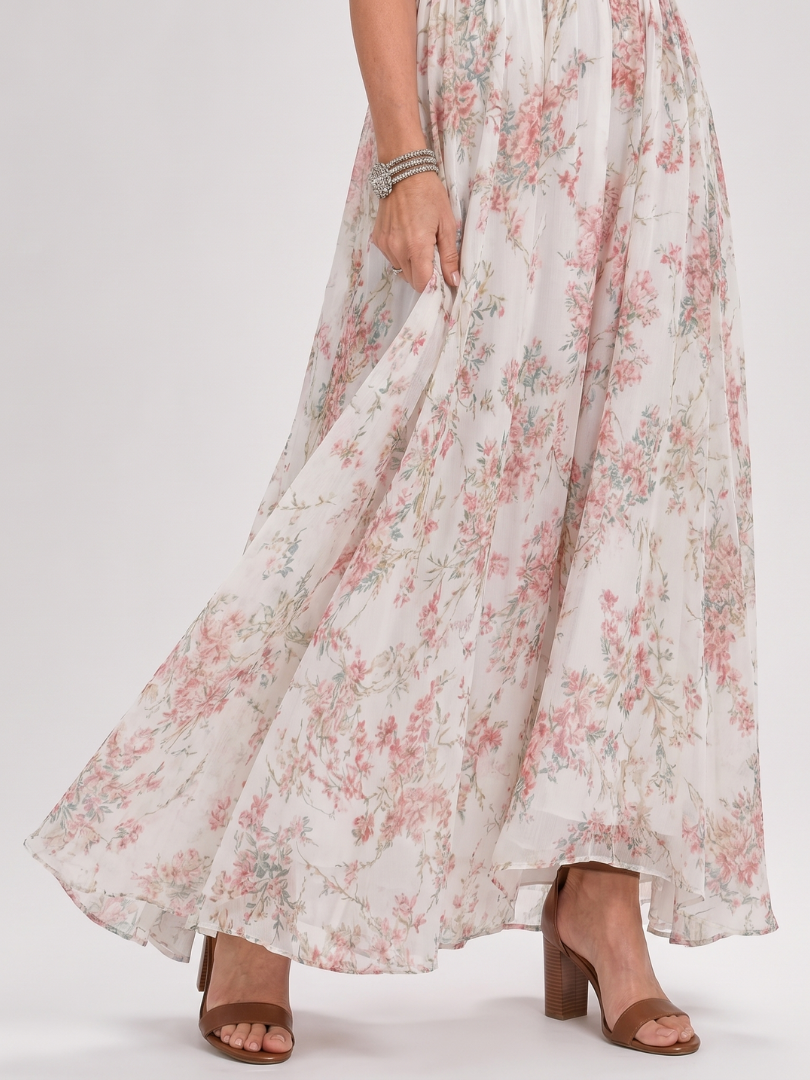 Guinevere - Vestido midi fluido con estampado floral