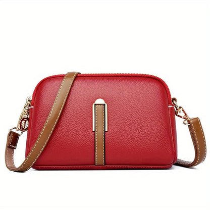 Bolso de spalla con textura "lychee" colorata Míla