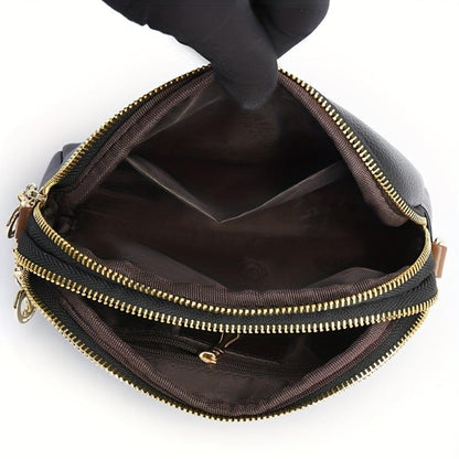 Bolso de spalla con textura "lychee" colorata Míla