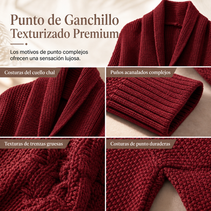 Eugenia - Cárdigan de punto con cuello chal