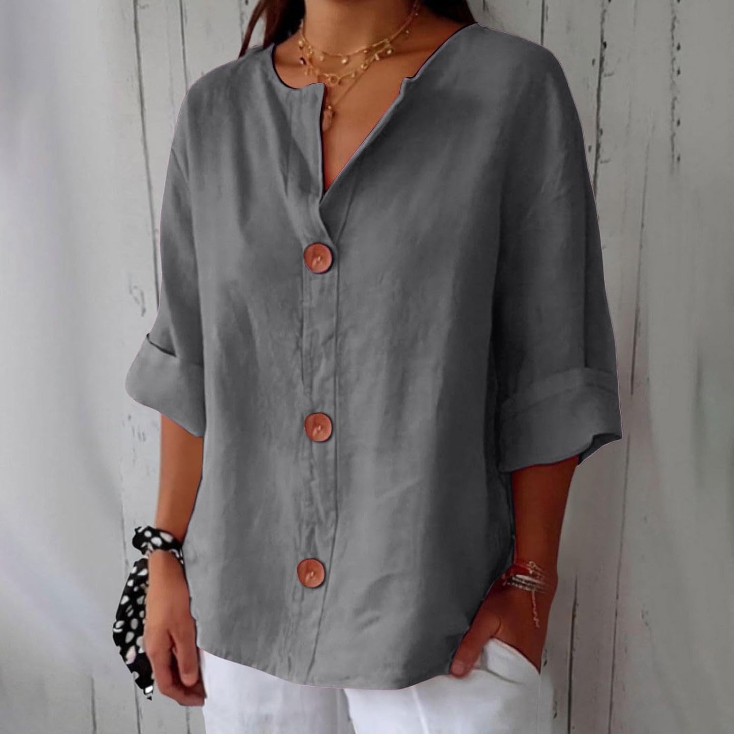 Clara - Blusa de lino casual