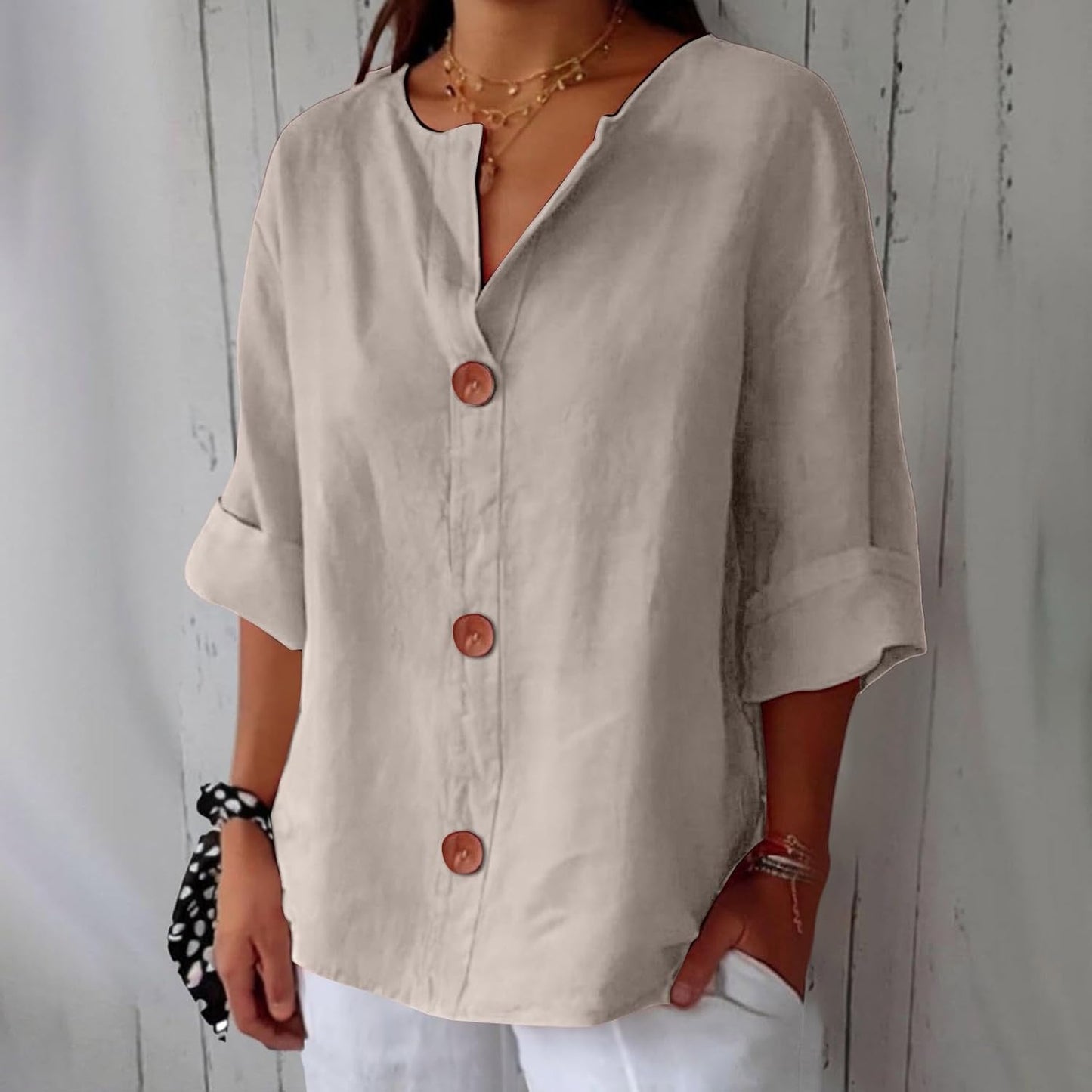 Clara - Blusa de lino casual
