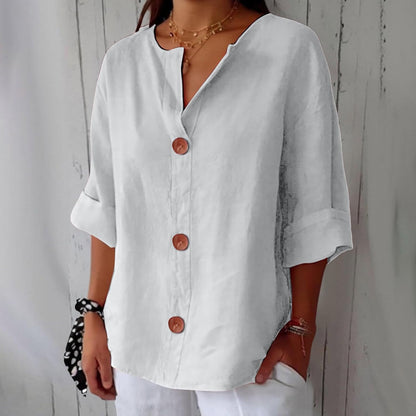 Clara - Blusa de lino casual