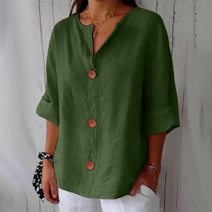 Clara - Blusa de lino casual