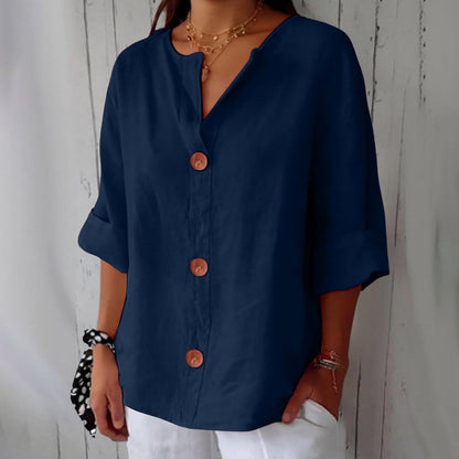 Clara - Blusa de lino casual