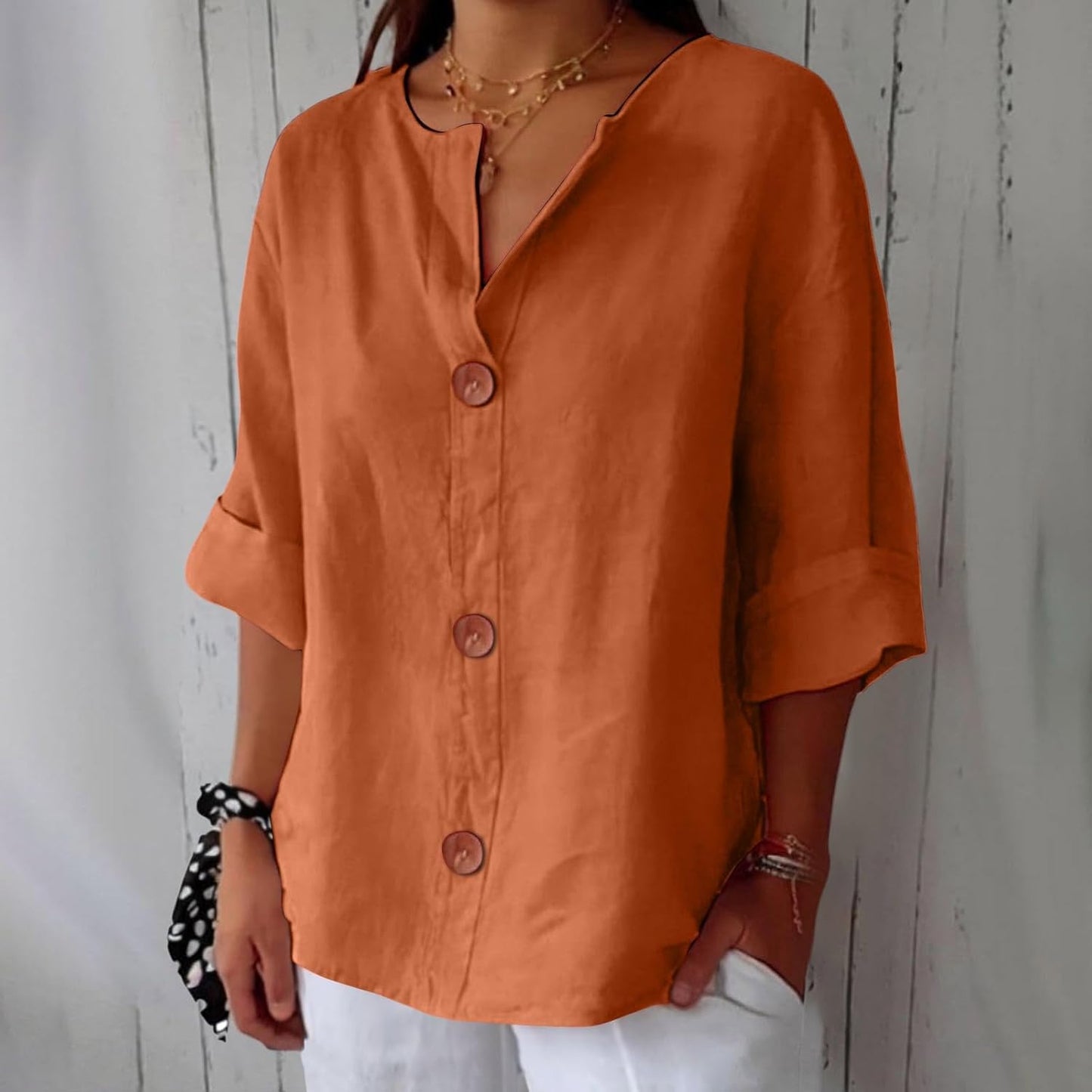 Clara - Blusa de lino casual