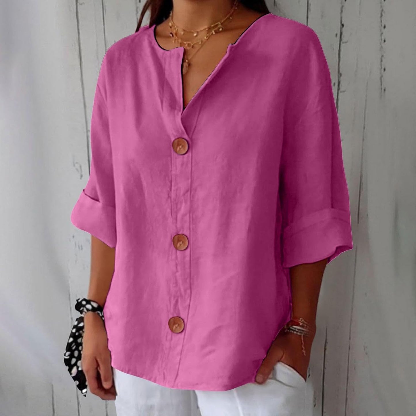 Clara - Blusa de lino casual