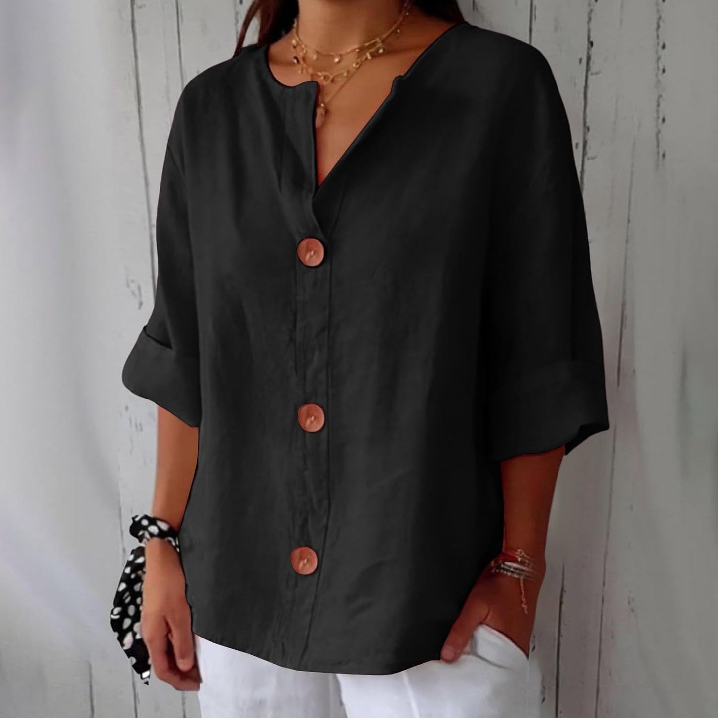 Clara - Blusa de lino casual