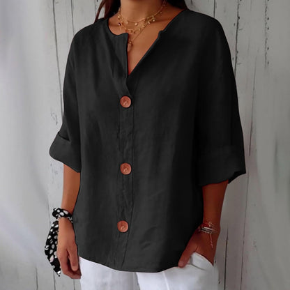 Clara - Blusa de lino casual