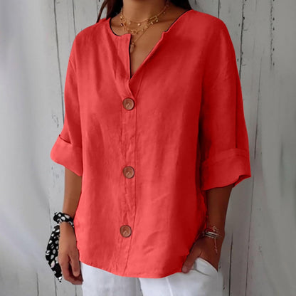 Clara - Blusa de lino casual