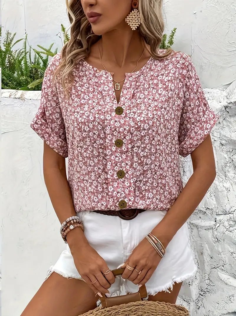 Jelena - Top floral estivo elegante