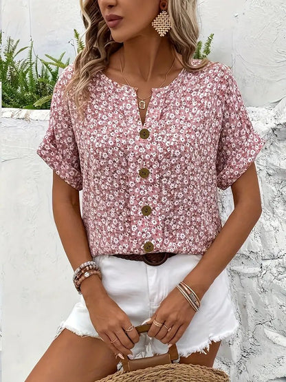 Jelena - Top floral estivo elegante