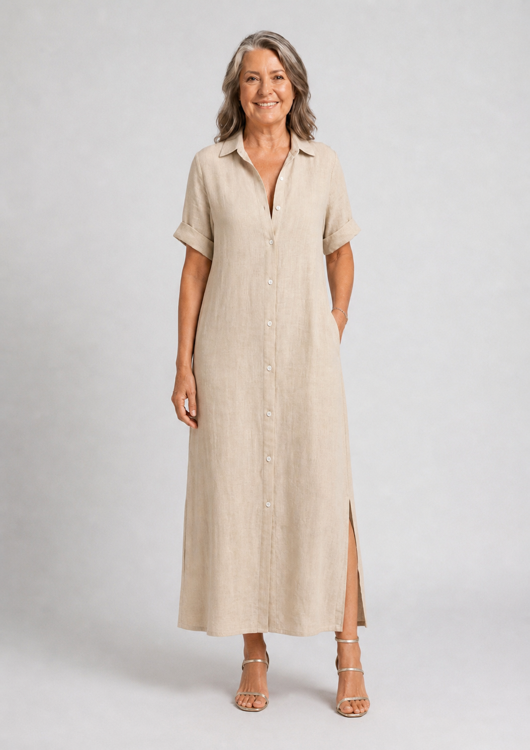 Nara - Vestido midi relajado