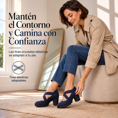 Valeria - Zapatos Mary Jane con tiras cruzadas