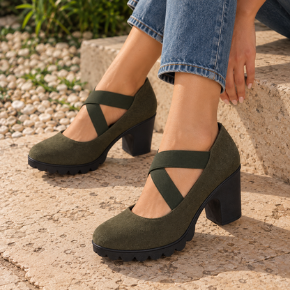 Valeria - Zapatos Mary Jane con tiras cruzadas