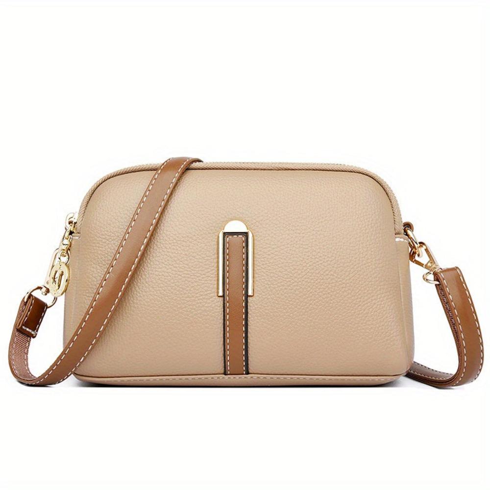 Bolso de spalla con textura "lychee" colorata Míla