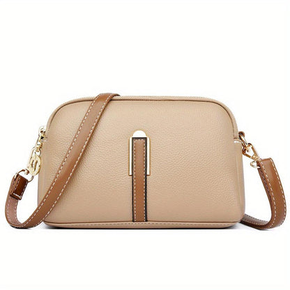 Bolso de spalla con textura "lychee" colorata Míla
