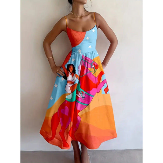 Solavienne - Vestido midi Sunset Muse