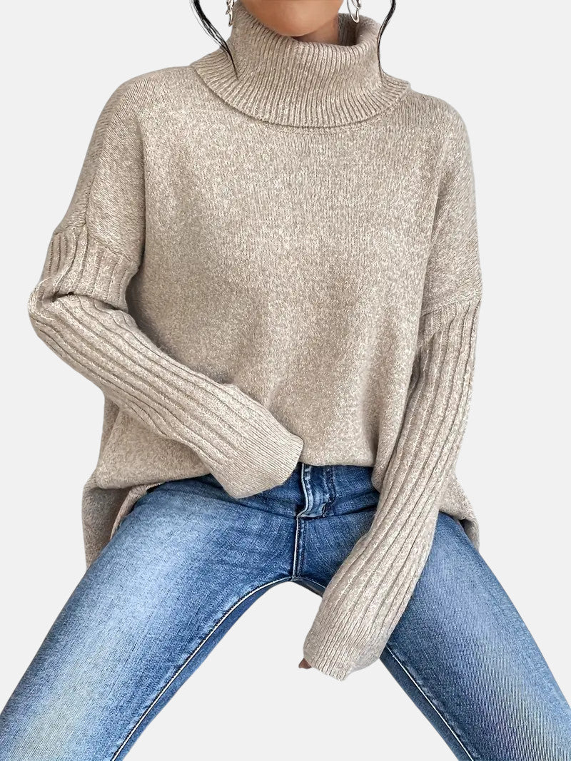 Tessa - Jersey oversize de cuello alto