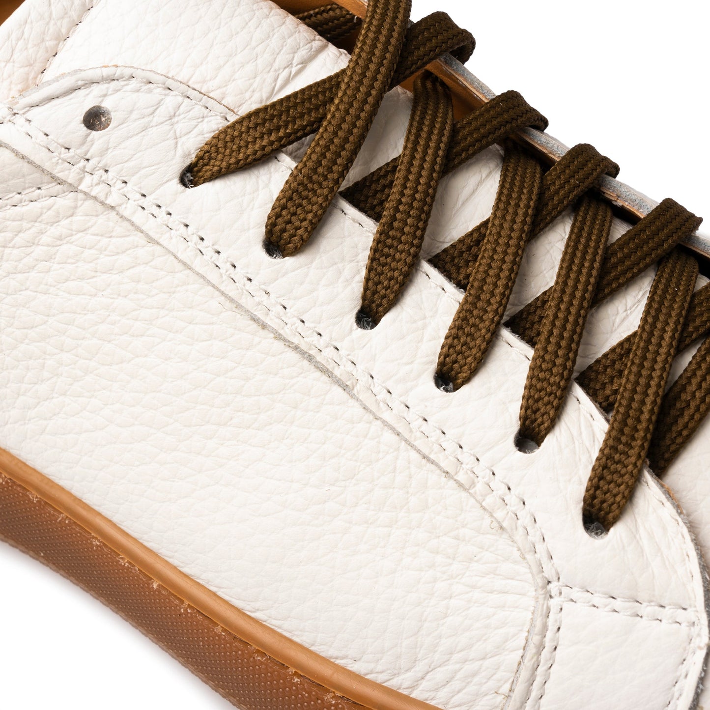 Motion zapatillas BASSE hombre de piel auténtica BOTTALATA suela ámbar
