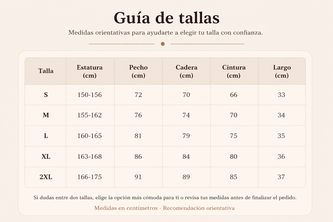 Guía de tallas - Bikini