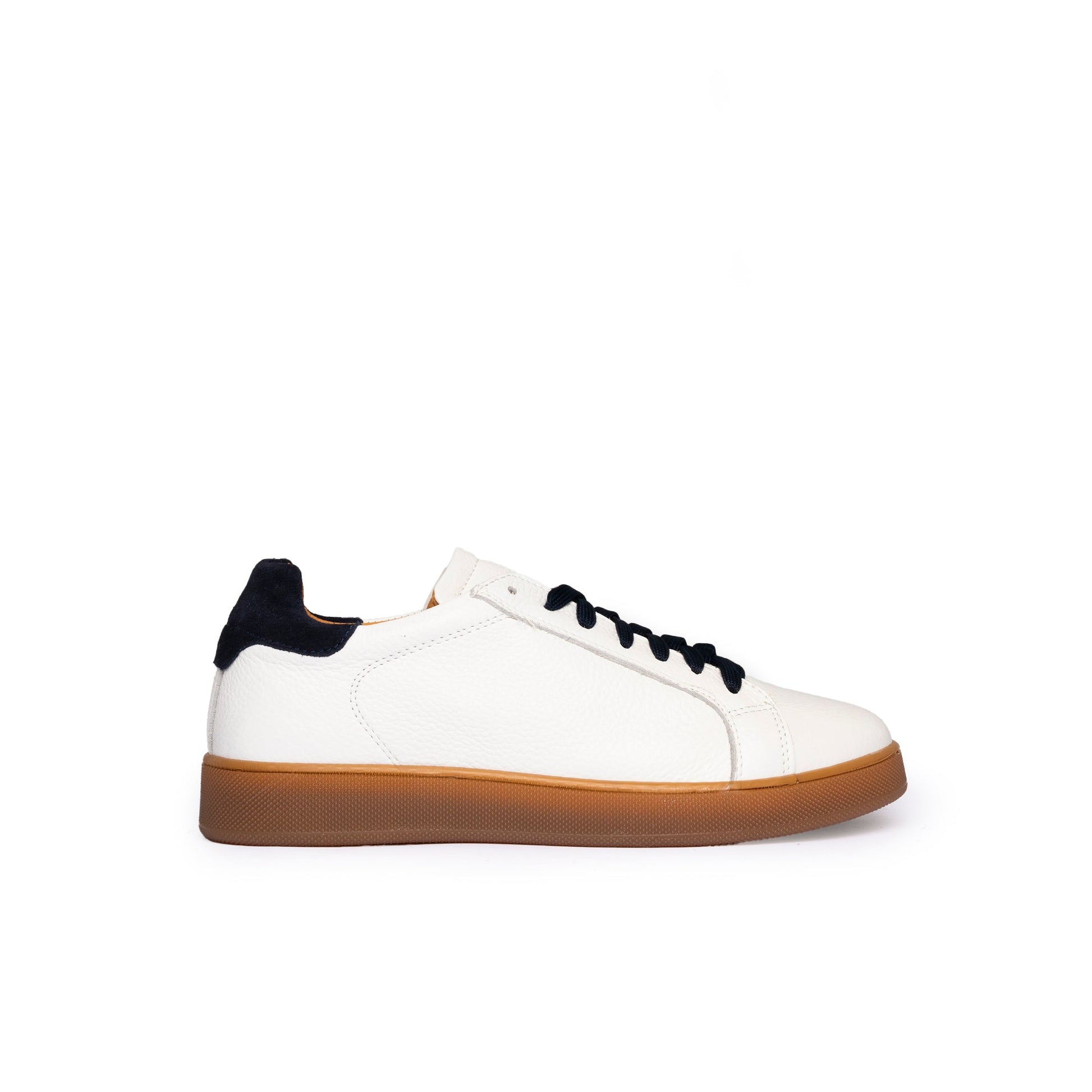 Motion zapatillas BASSE hombre de piel auténtica BOTTALATA suela ámbar