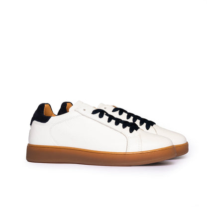 Motion zapatillas BASSE hombre de piel auténtica BOTTALATA suela ámbar