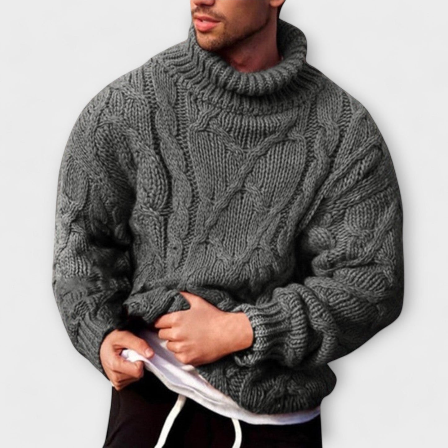 Victor - Maglione elegante con collo alto per l'inverno