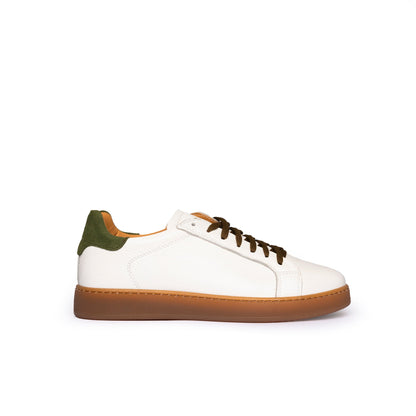 Motion zapatillas BASSE hombre de piel auténtica BOTTALATA suela ámbar