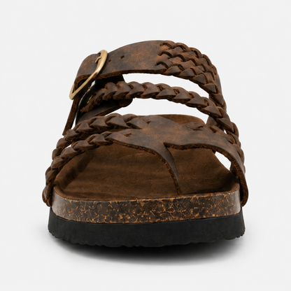 Hailey - Sandalias de Cuero Trenzado