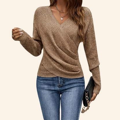 Vera - Jersey cruzado con escote en V
