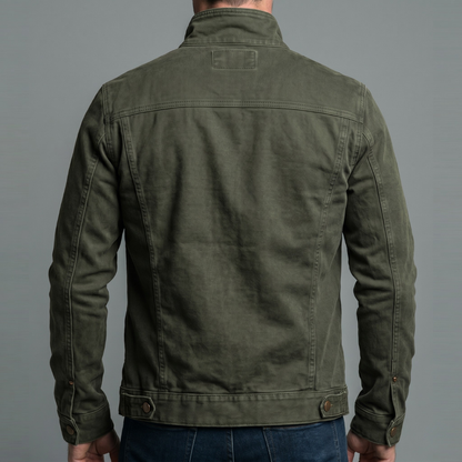 Cazel - Chaqueta vintage de algodón con cremallera