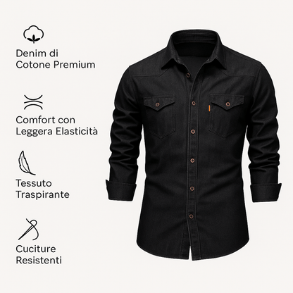 Lorenzo - Camisa de denim di Algodón