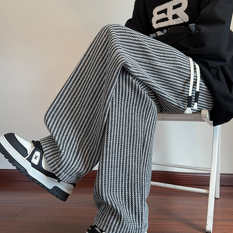 XAVIERA - Pantalones FELPA MODERNI de rayas
