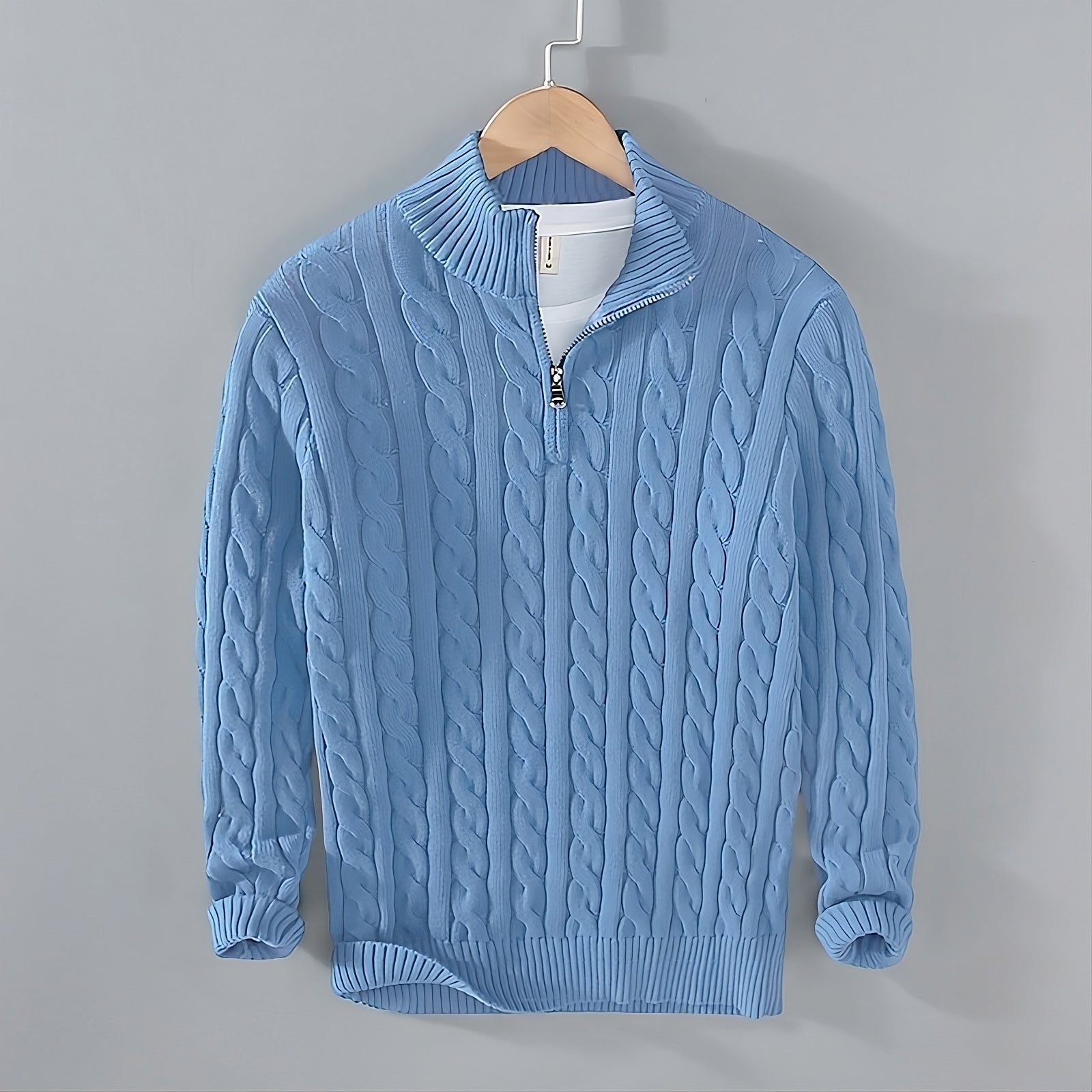 Anthony - Pullover torciglione mezza zip